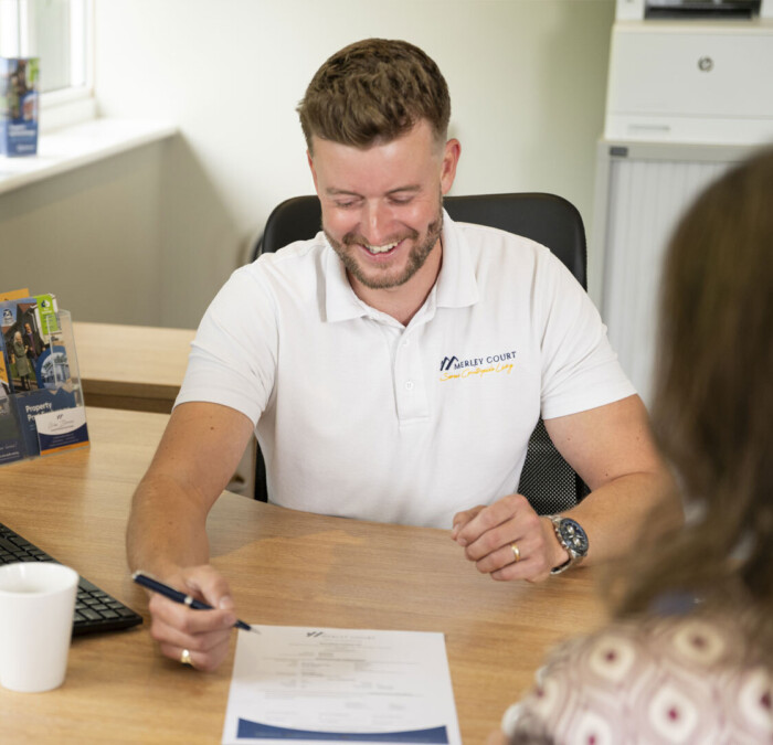 Wes with client Square