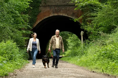 Dog walk in Wimborne