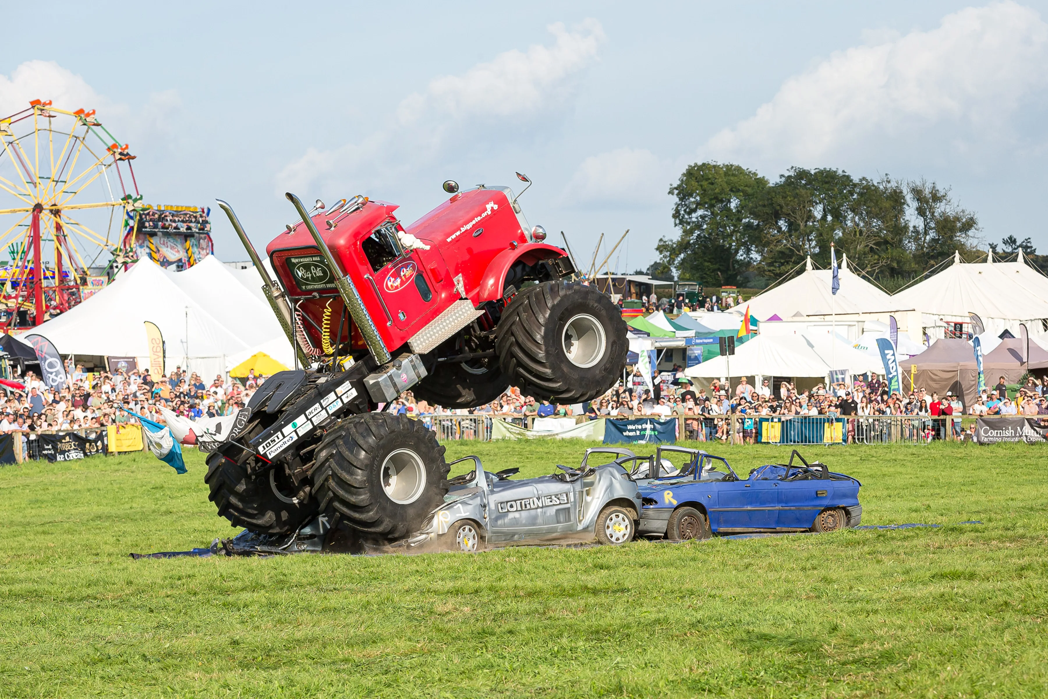 Dorset County Show Big Pete monster truck performing at the Dorset County Show