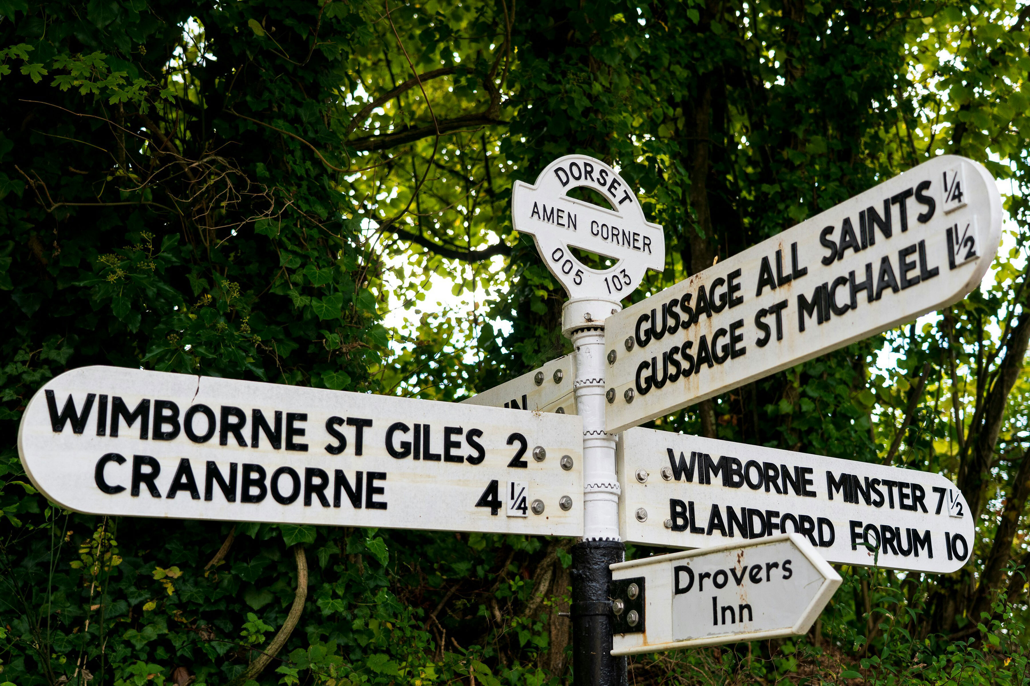 Wimborne Road Sign