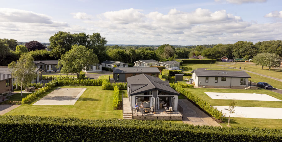 Drone Elevated View of Park Discover Our Plots