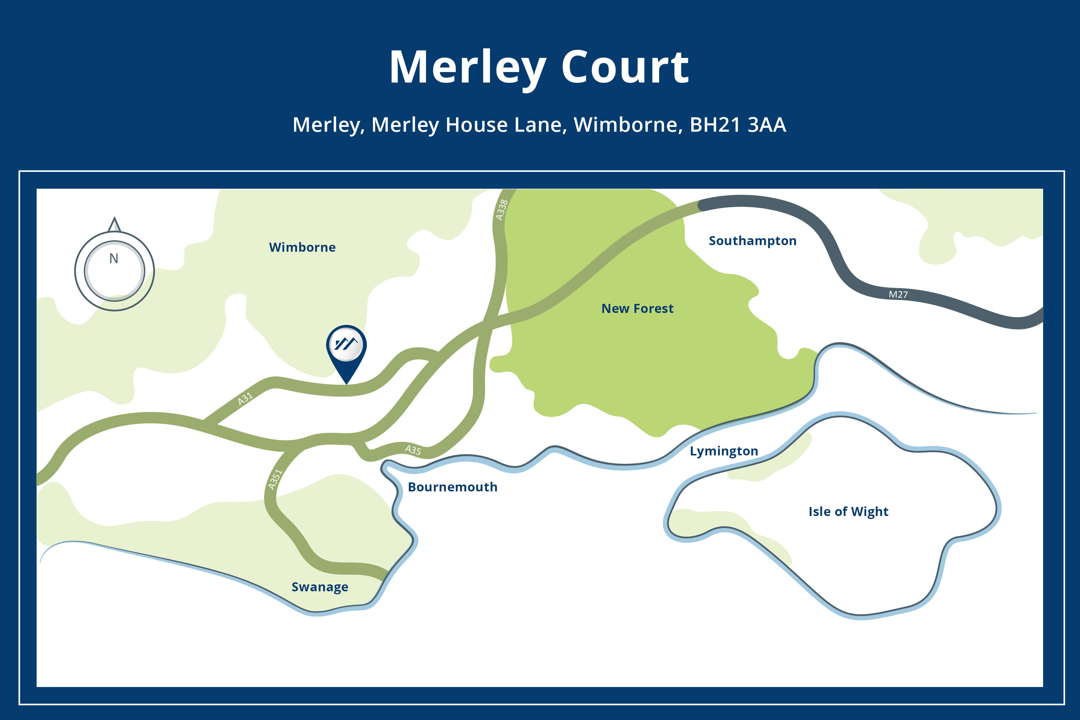 Merley Court map